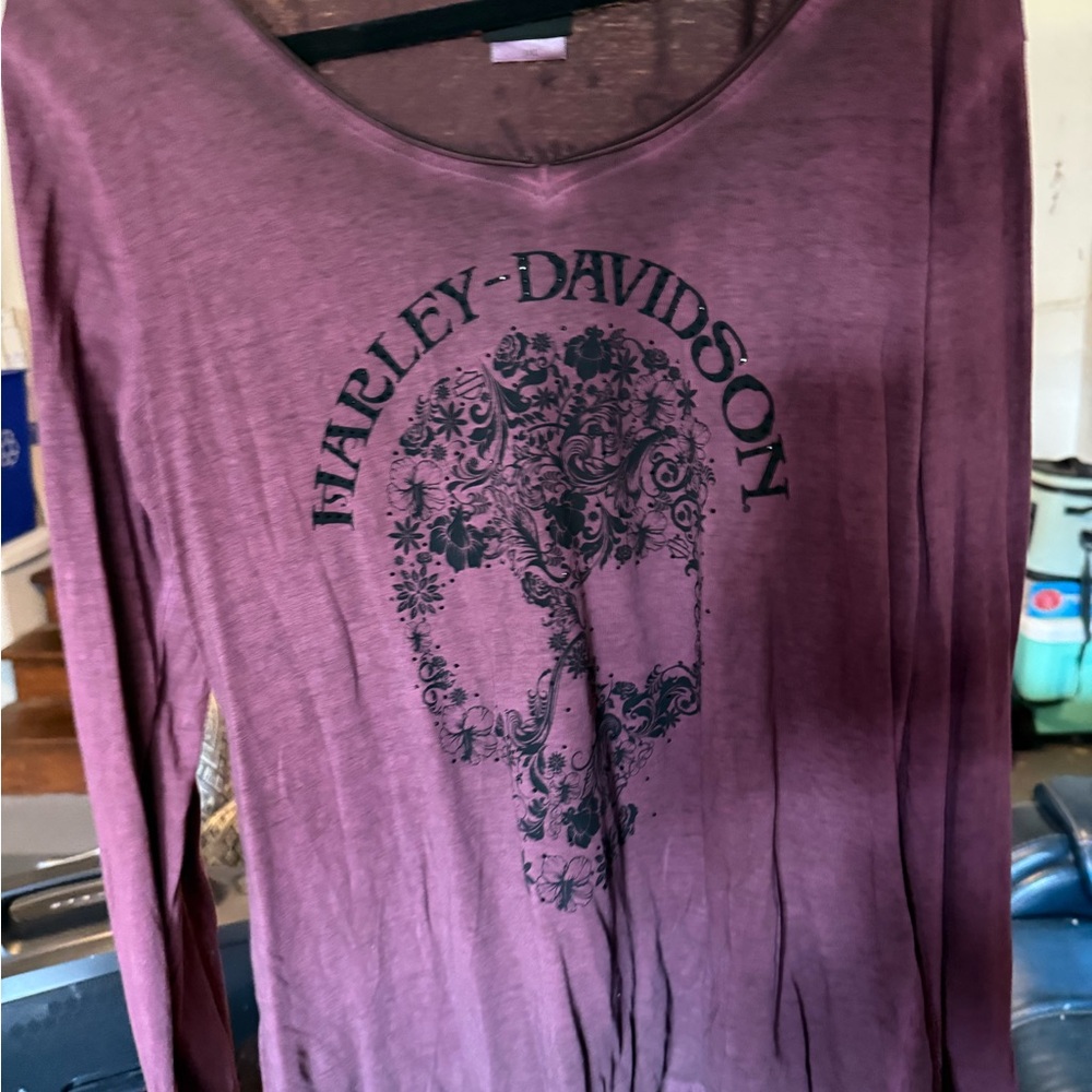Harley-Davidson Women's Plum Graphic Long Sleeve Tee